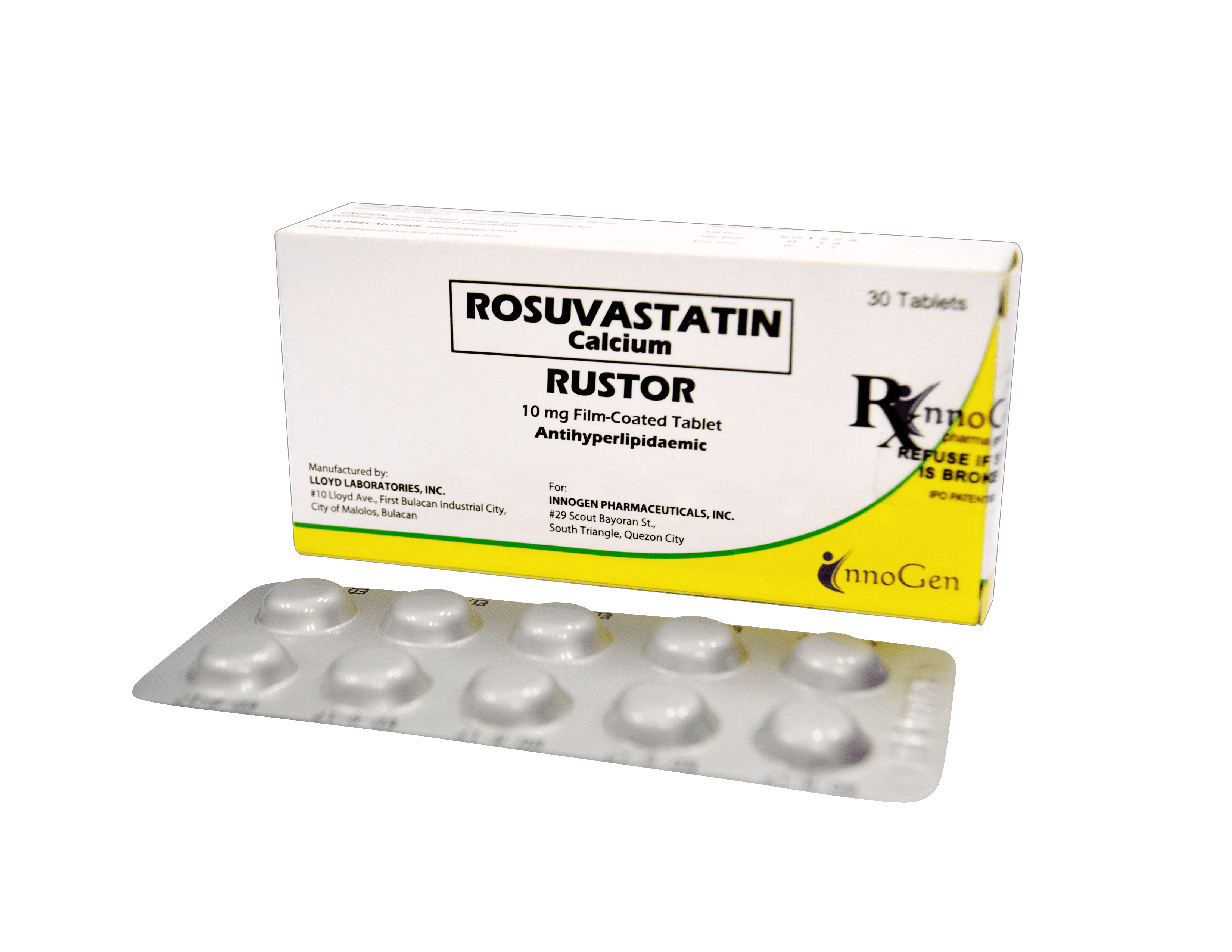 RUSTOR Rosuvastatin Calcium 10mg Film-Coated Tablet 1's Price In The ...